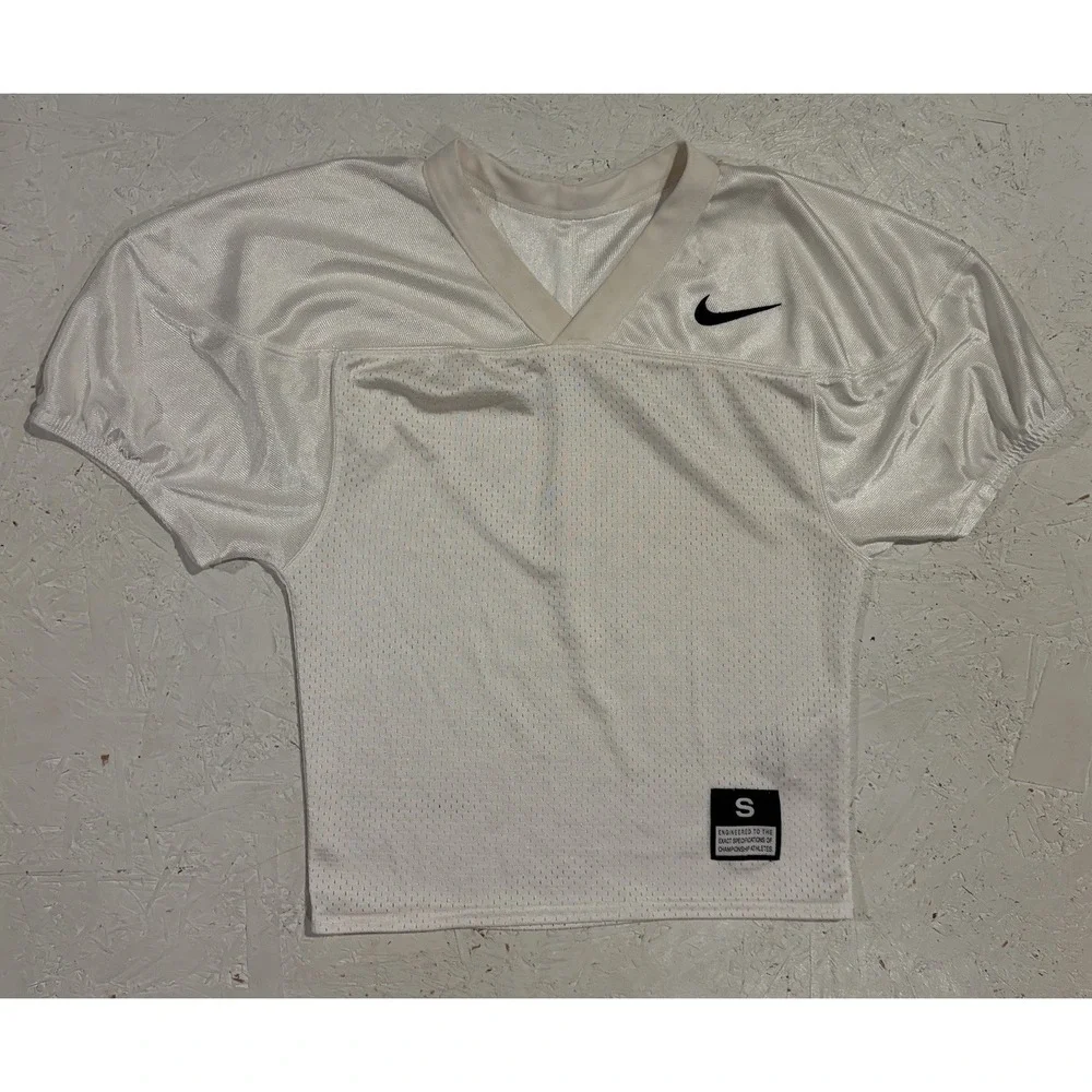 Nike Youth Core Practice Jersey Size Small Team White 852389-100‎ Mesh Football